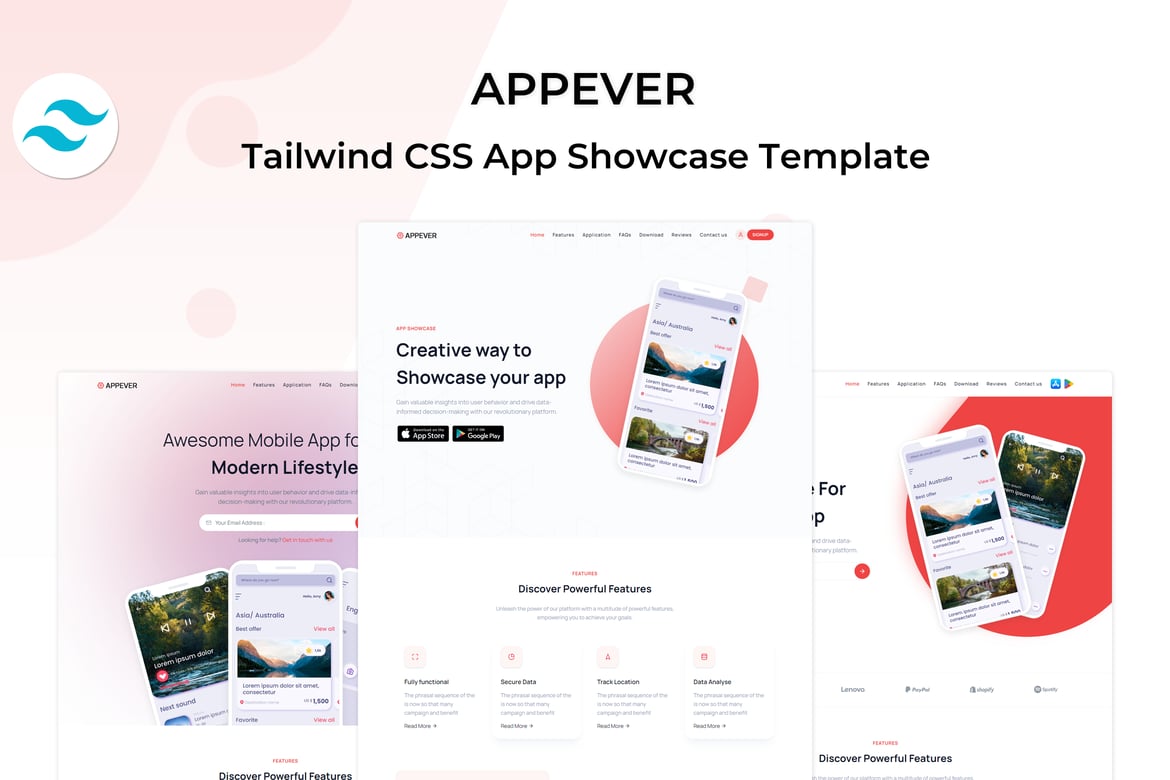Appever - Шаблон лендинга для приложения