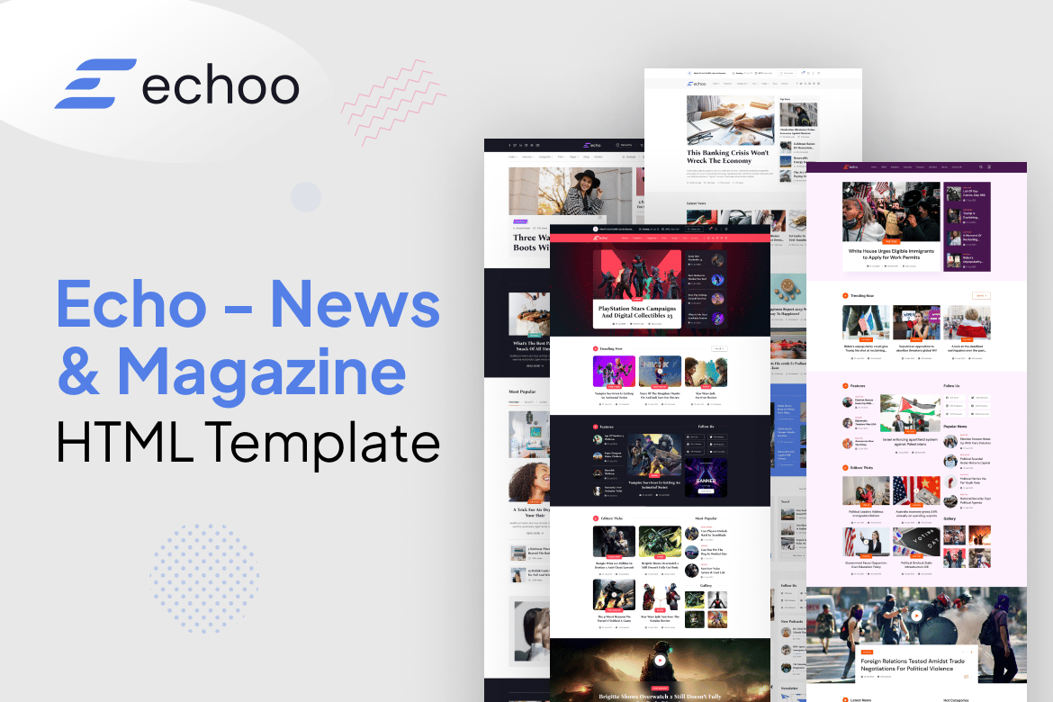 Echo - HTML-шаблон для новостей и журналов