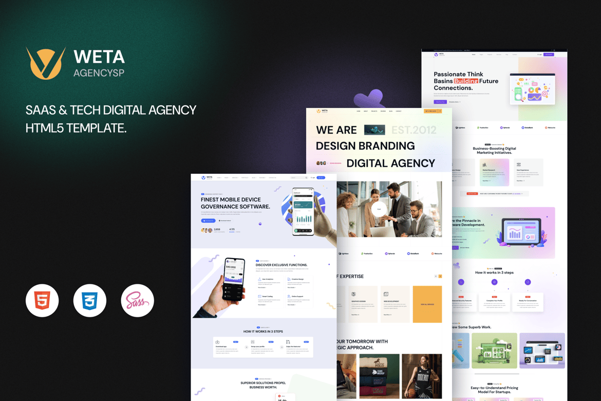 WETA - Шаблон HTML5 для SaaS-лендинга