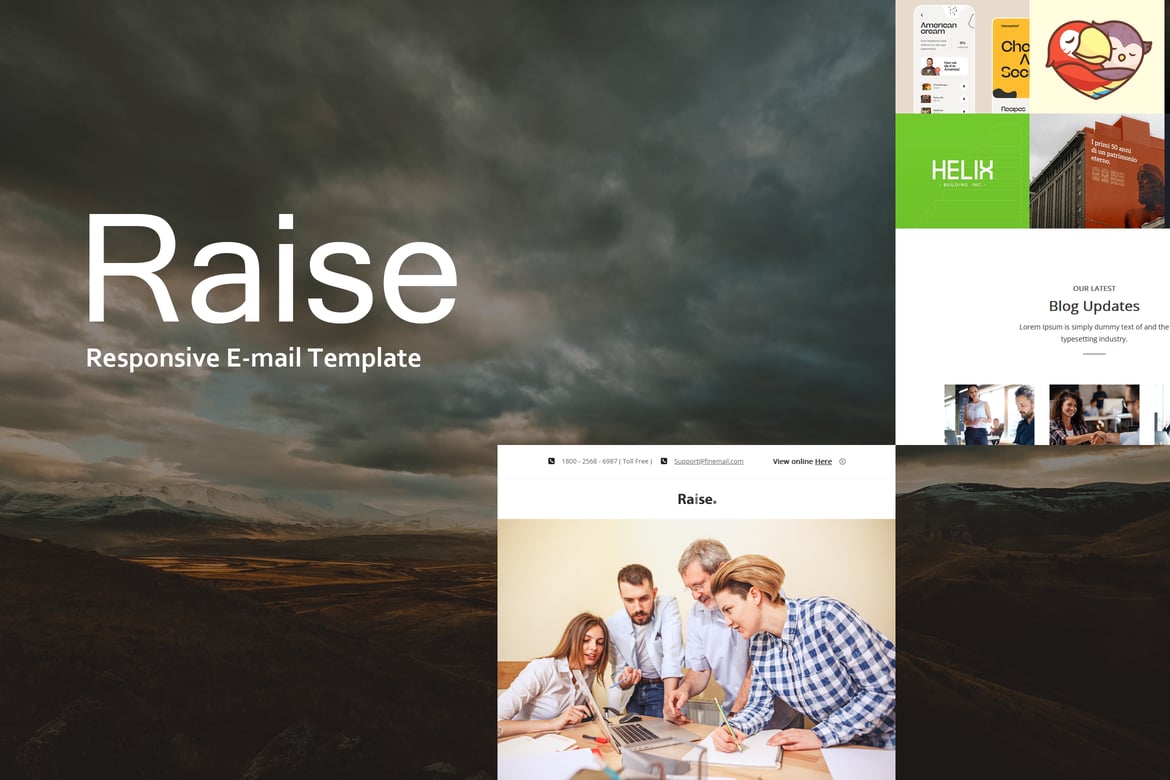 Raise Mail - адаптивный шаблон электронной почты