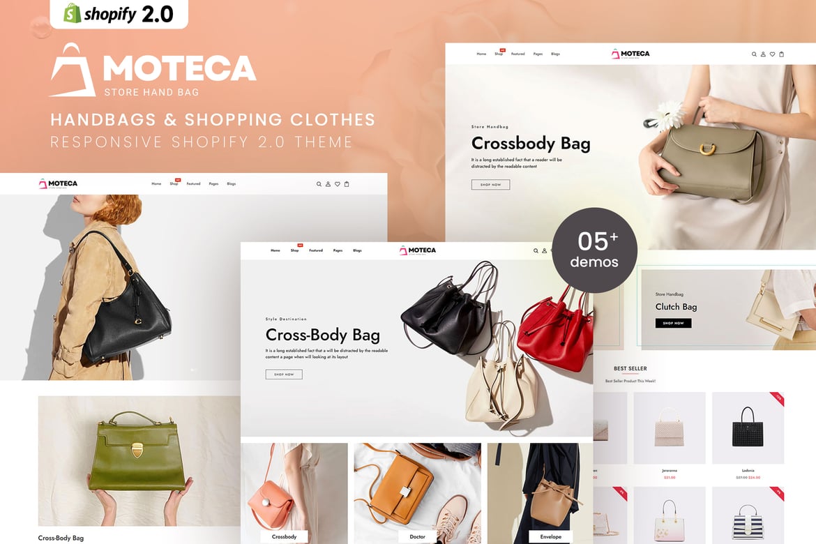 Moteca - Тема Shopify для сумок и покупок