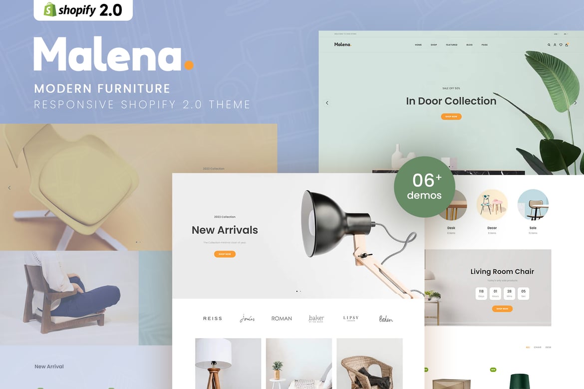Malena - Тема Shopify 2.0 для современной мебели