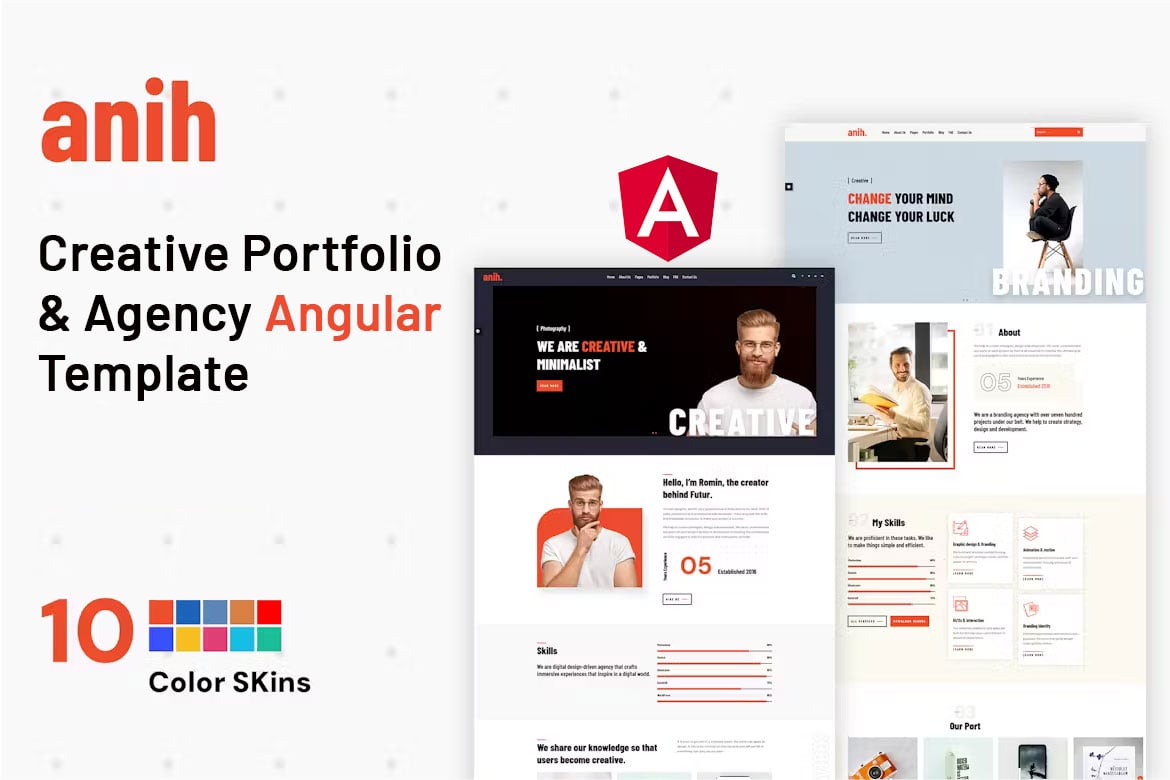 Anih - Креативное Портфолио и Агентство Angular