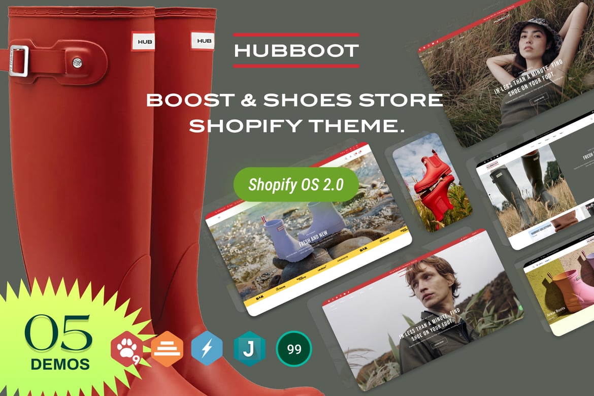 Hubboot - Тема Shopify Shopify для магазина обуви и обуви OS 2.0
