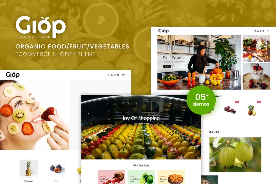 Giop | Тема Shopify для органических продуктов/фруктов/овощей