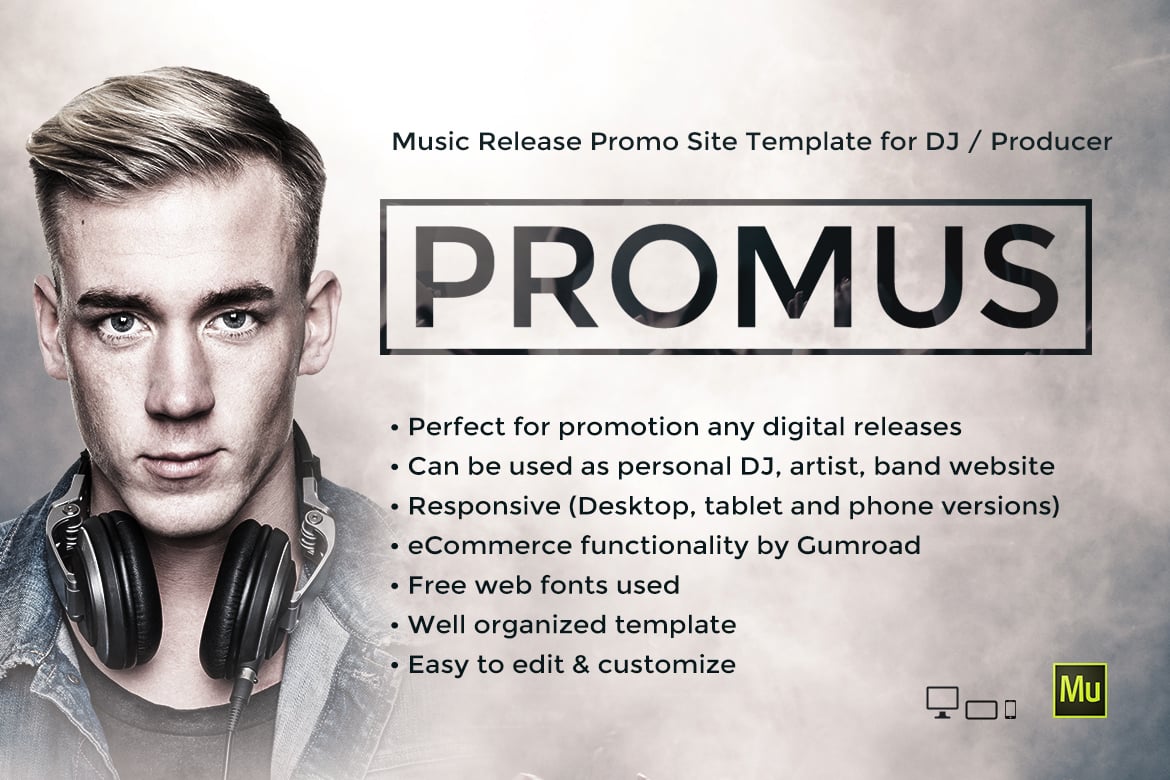 Promus - Шаблон музыки для диджеев/продюсеров