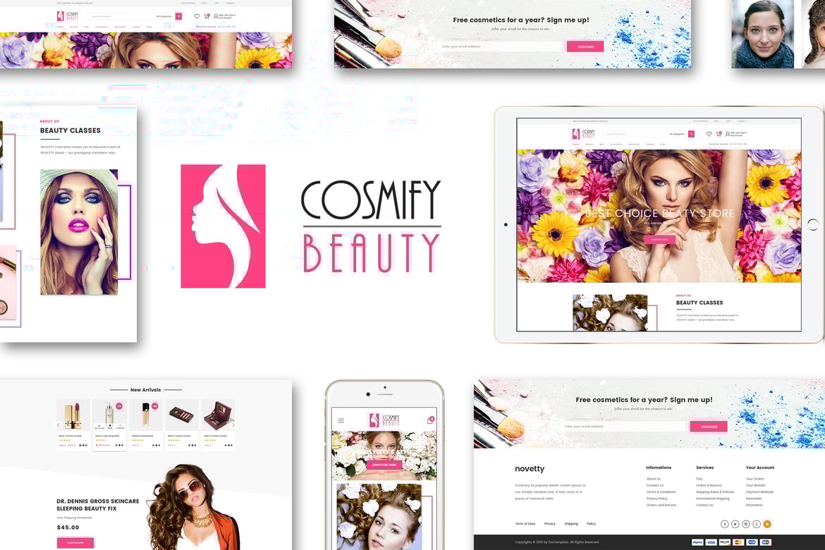 Cosmify - тема Shopify для модной косметики