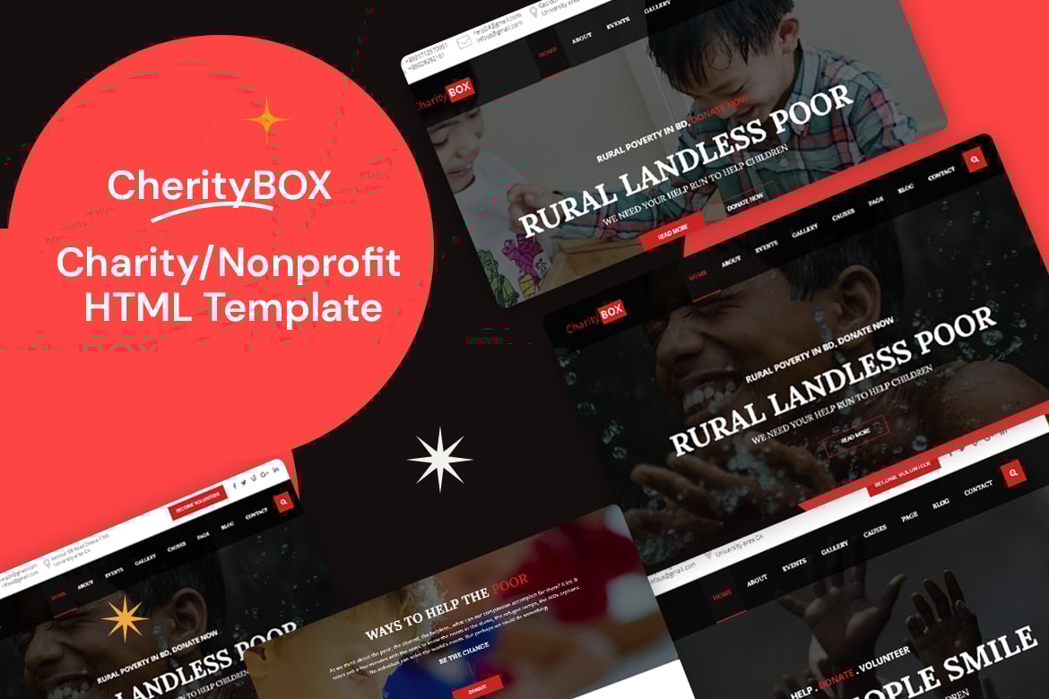 CherityBox - HTML-шаблон для благотворительных/некоммерческих организаций