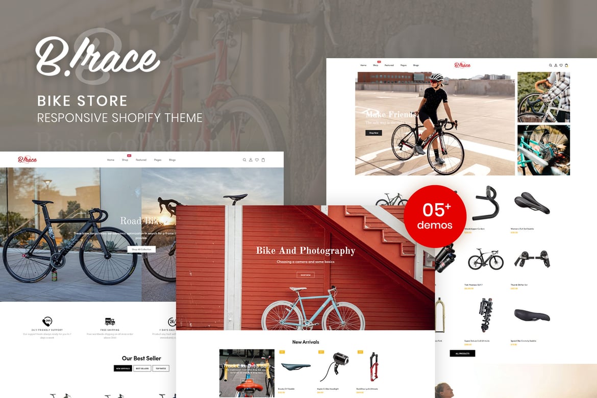 Birace - адаптивная тема Shopify для магазина велосипедов