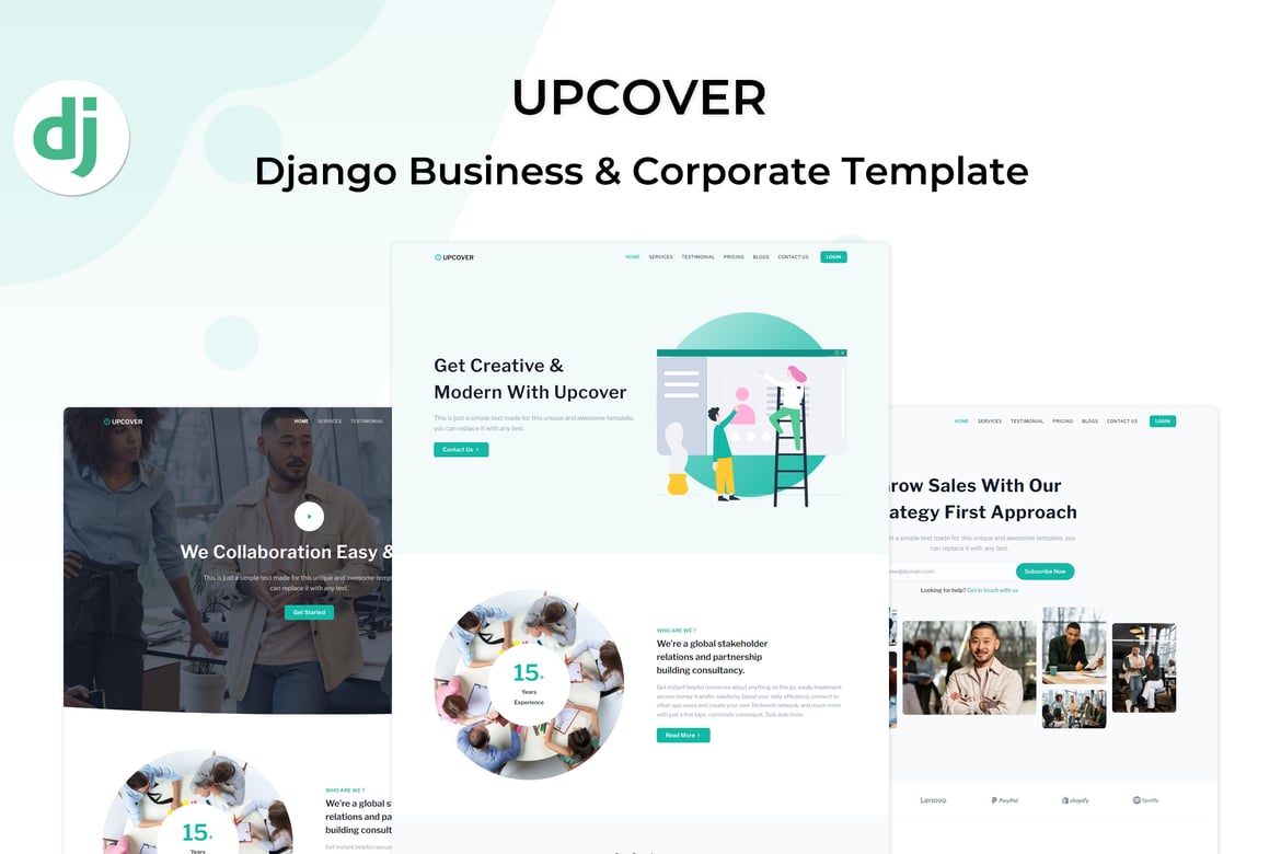 Upcover - Шаблон бизнес-страницы Django 5