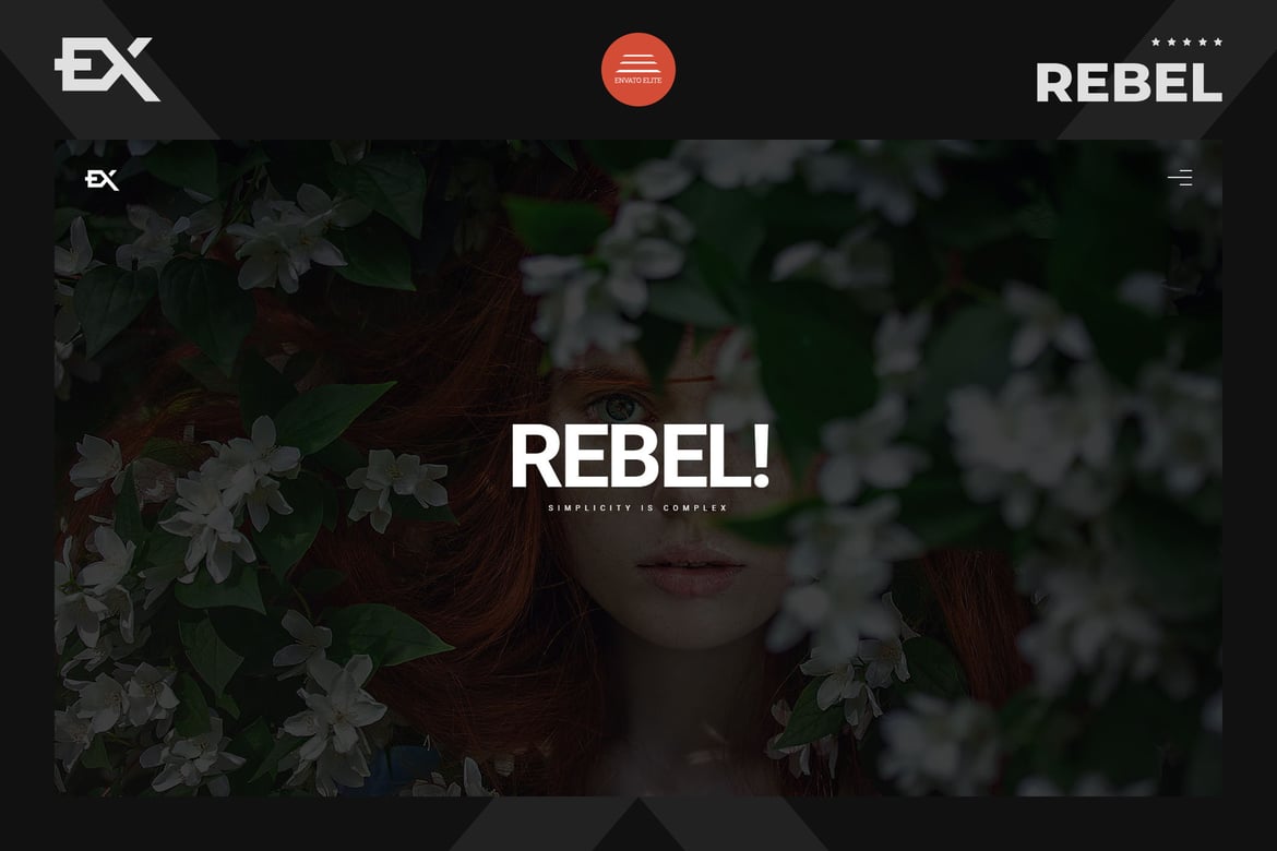 Rebel - шаблон креативного портфолио