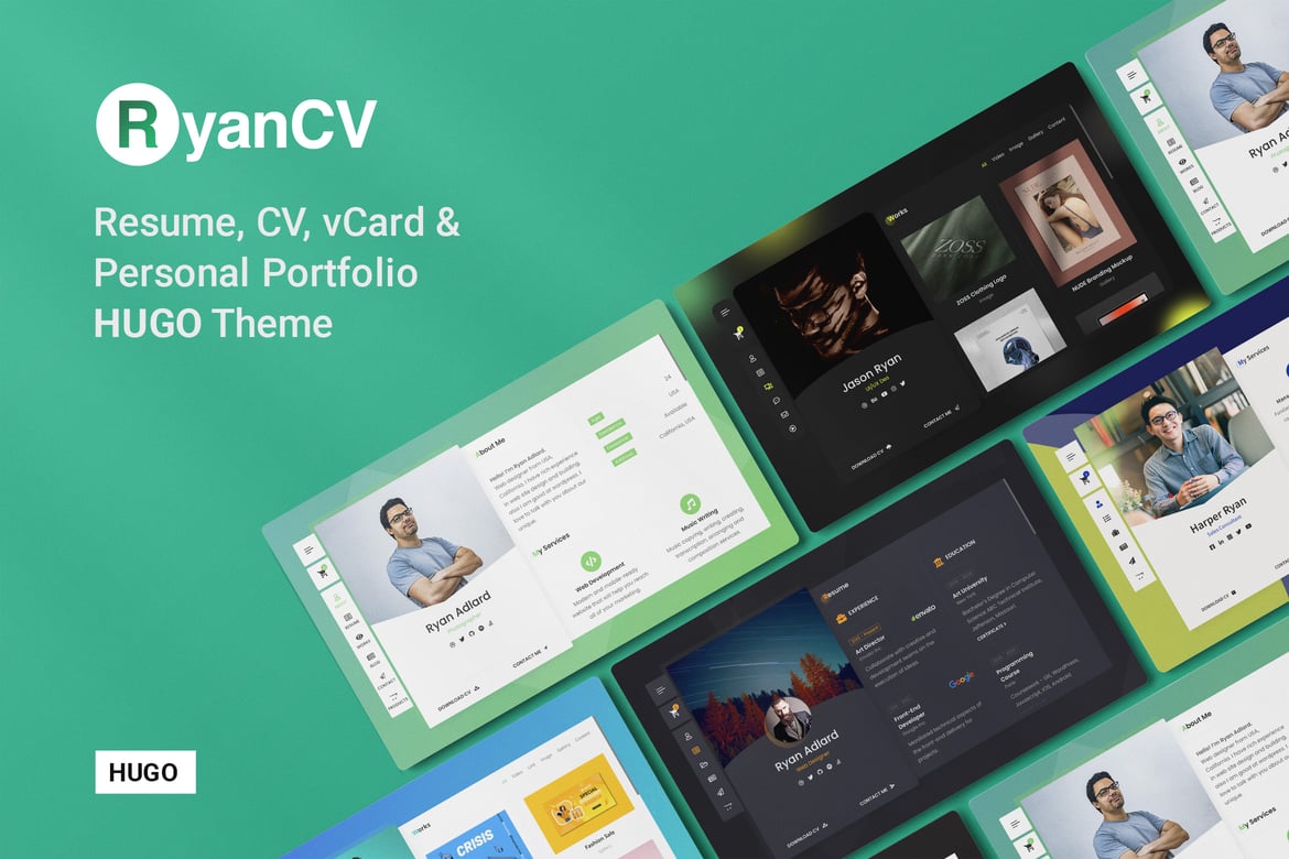 RyanCV - тема Hugo для личного портфолио и резюме