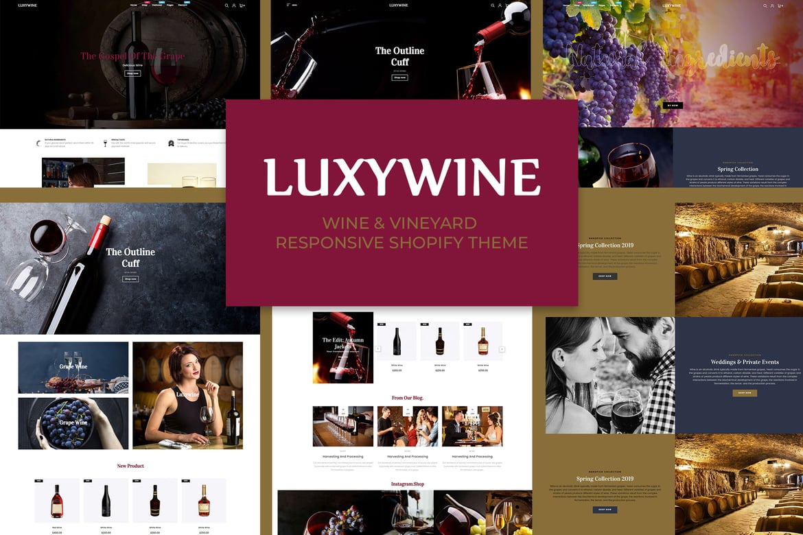 Luxywine - тема для Shopify вин и виноградников