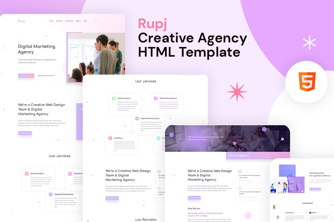 Rupj - HTML-шаблон креативного агентства