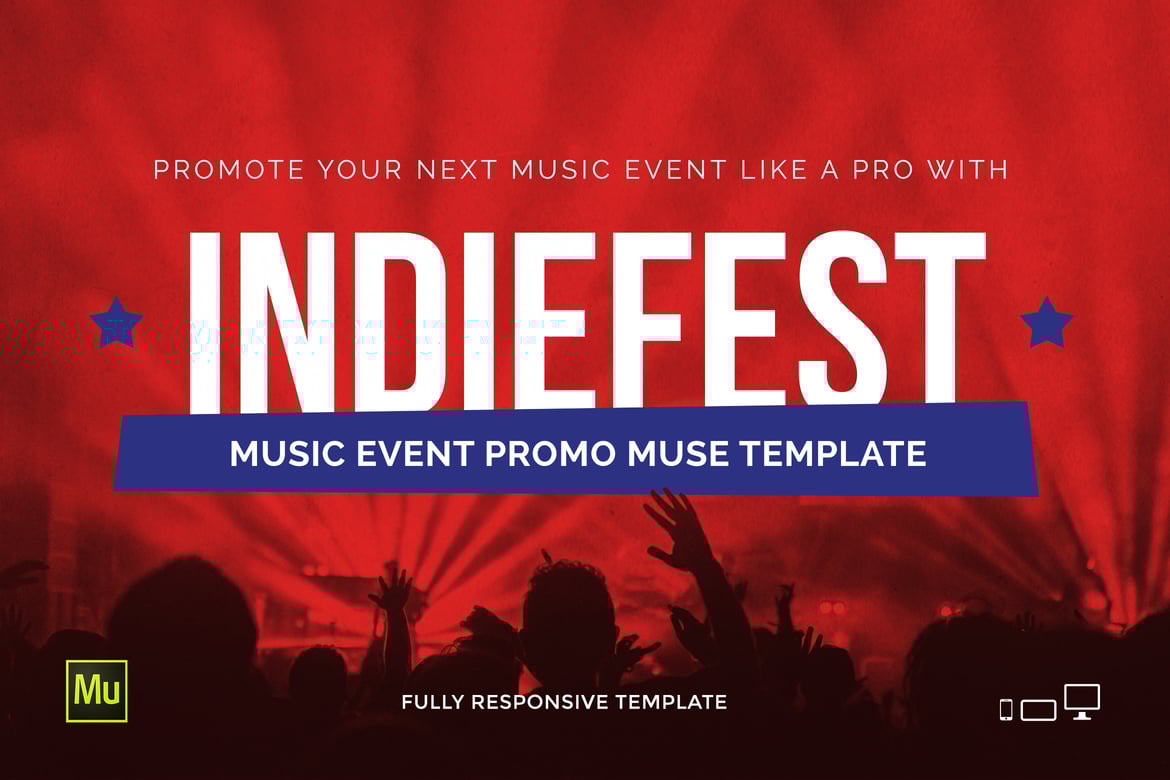 IndieFest - Шаблон сайта для музыкальных мероприятий/вечеринок
