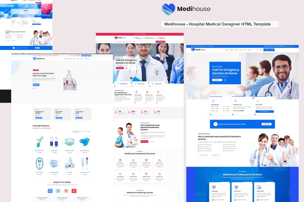 Medihouse - HTML-шаблон медицинского опекуна больницы