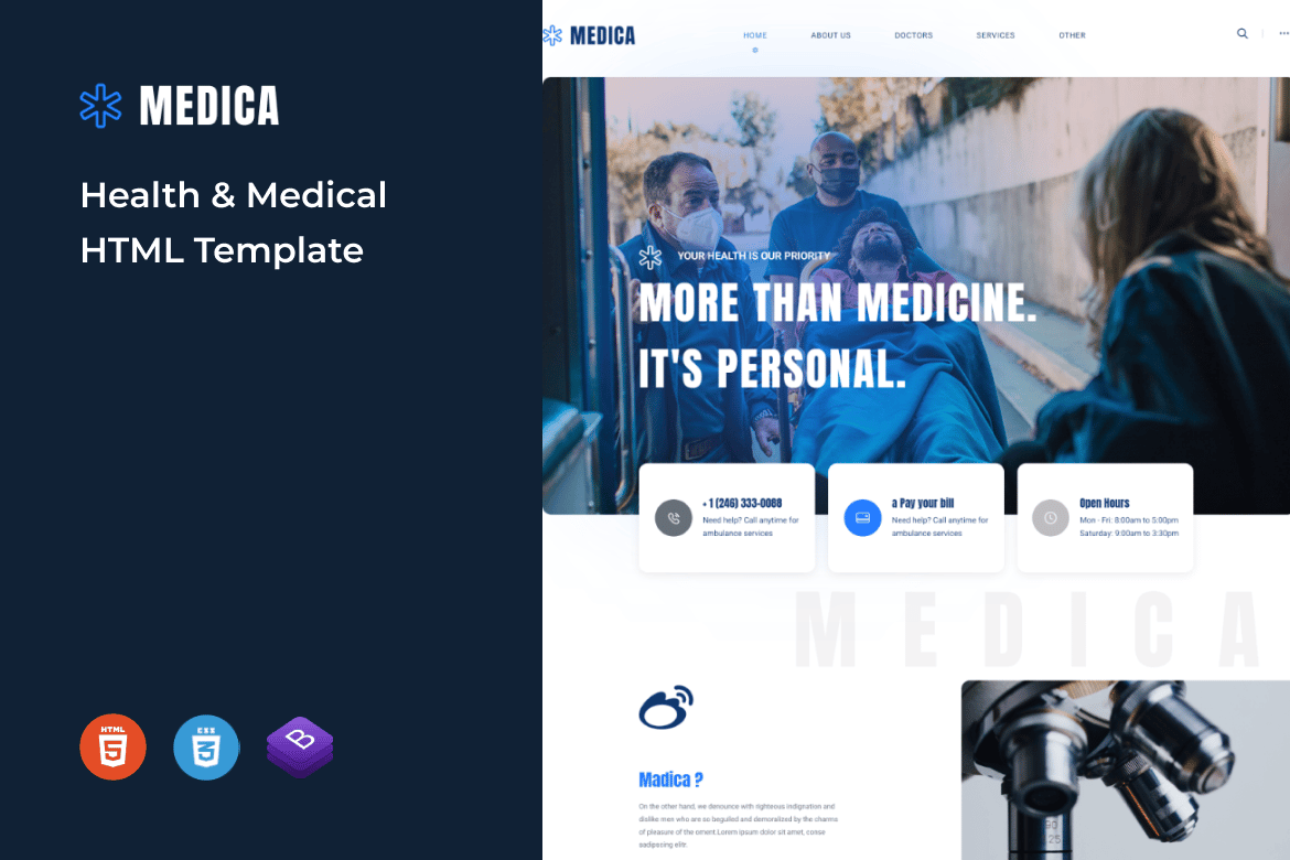 Medica - HTML-шаблон для здоровья и медицины