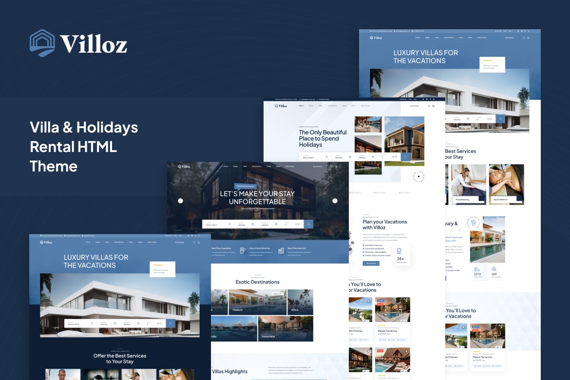 Villoz - HTML-шаблон для аренды вилл и отдыха