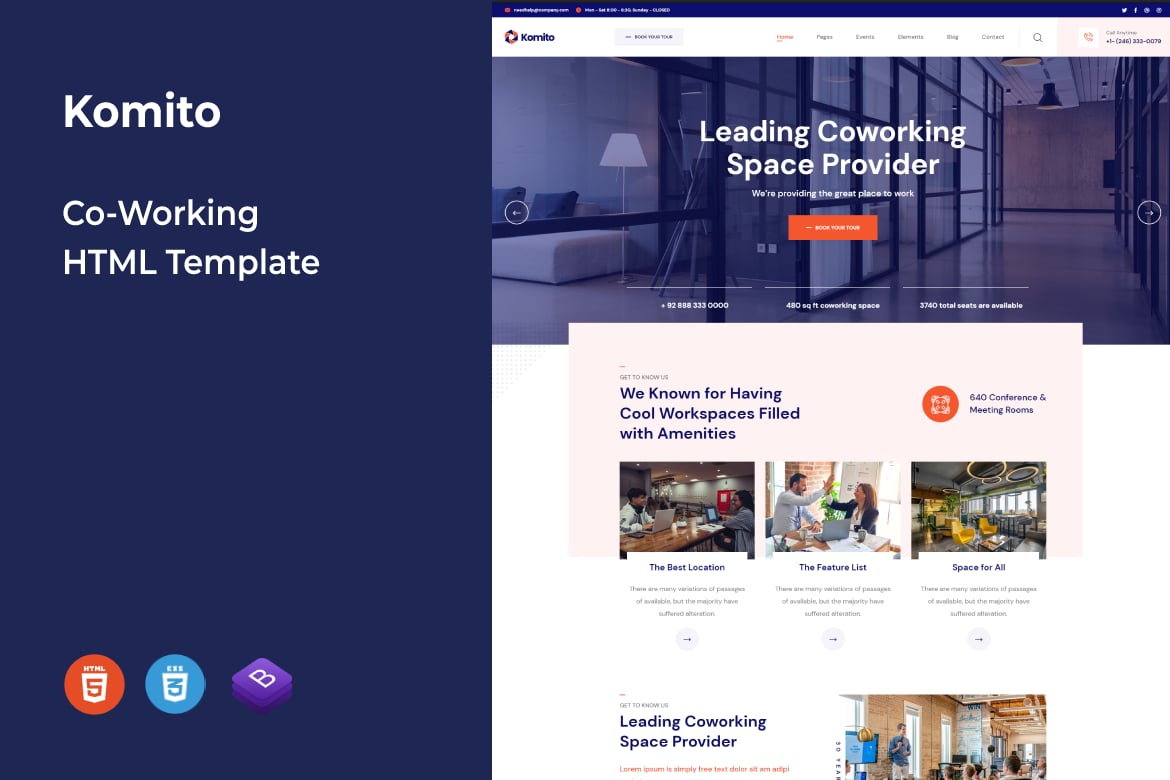Komito - HTML-шаблон для совместной работы