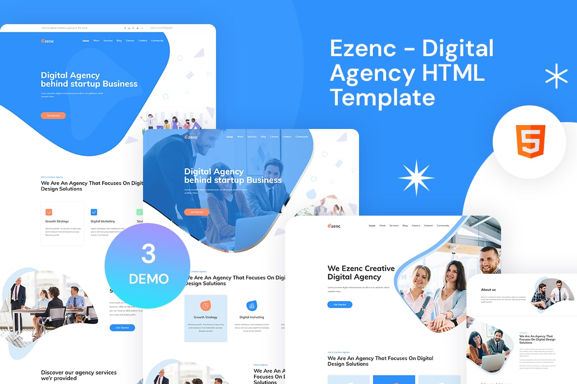 Ezenc - HTML-шаблон цифрового агентства