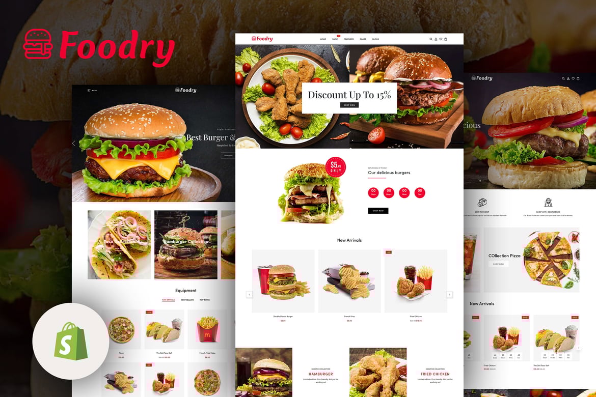 Foodry - тема Shopify для ресторанов и ресторанов быстрого питания