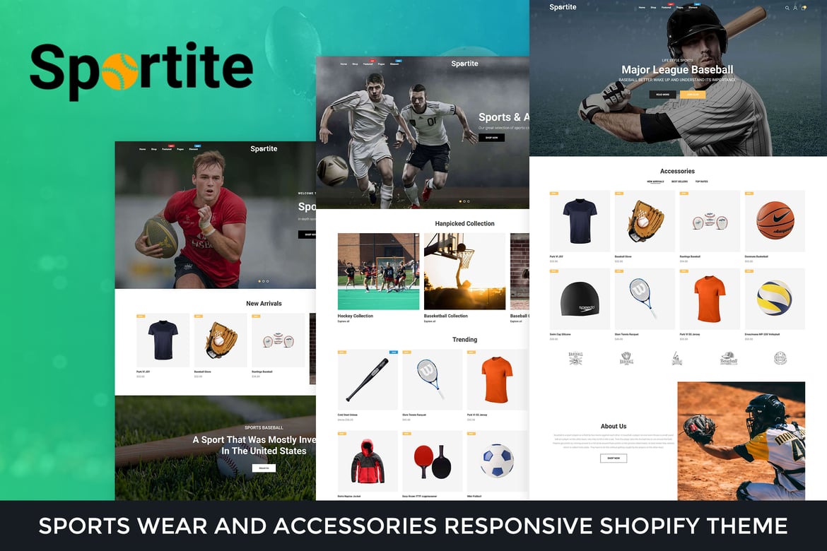 Sportite - тема Shopify для спортивной одежды и аксессуаров