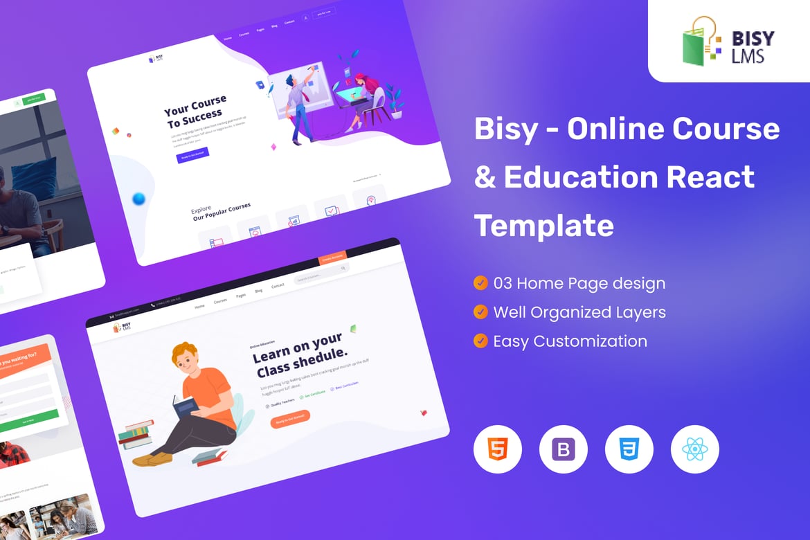 Bisy - Шаблон веб-сайта React