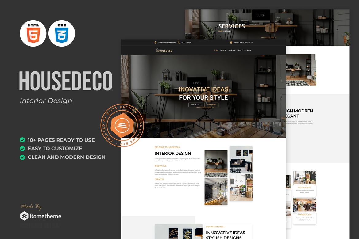 Housedeco - HTML-шаблон дизайна интерьера