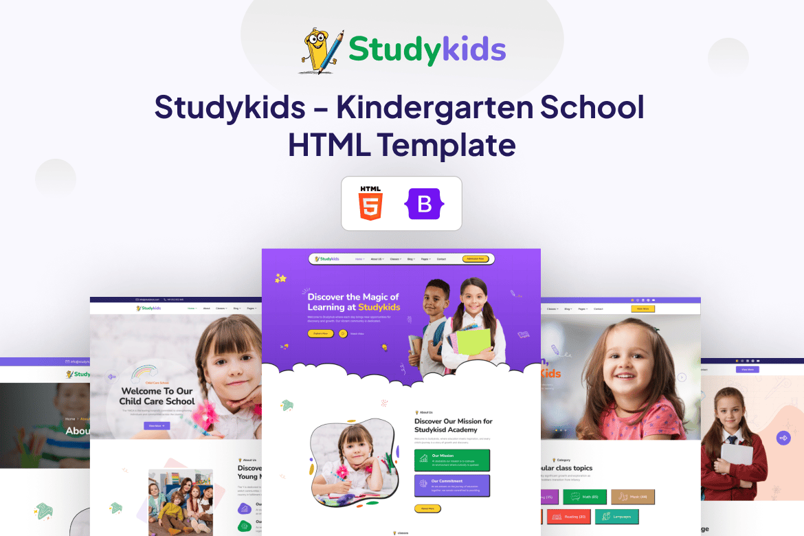 Studykids - HTML-шаблон для детского сада