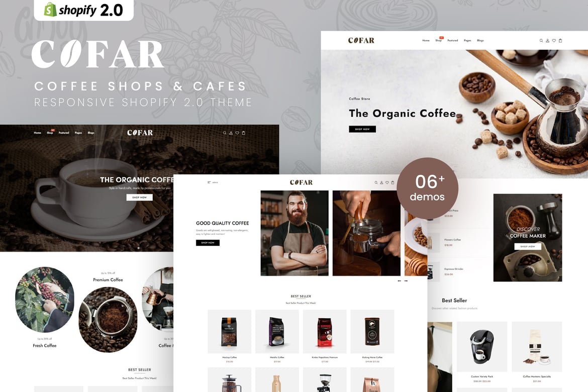Cofar - Тема Shopify 2.0 для кофеен и кафе