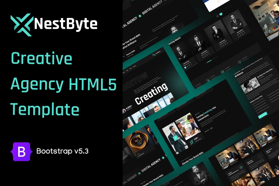 Шаблон HTML5 для креативного агентства Nestbyte