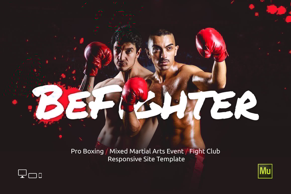 BeFighter - Шаблон сайта спортивных мероприятий по боксу и смешанным единоборствам