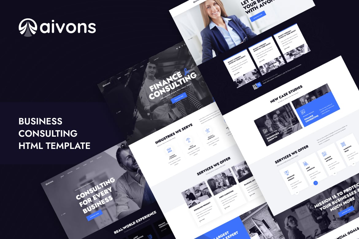 HTML-шаблон Aivons - бизнес-консалтинг