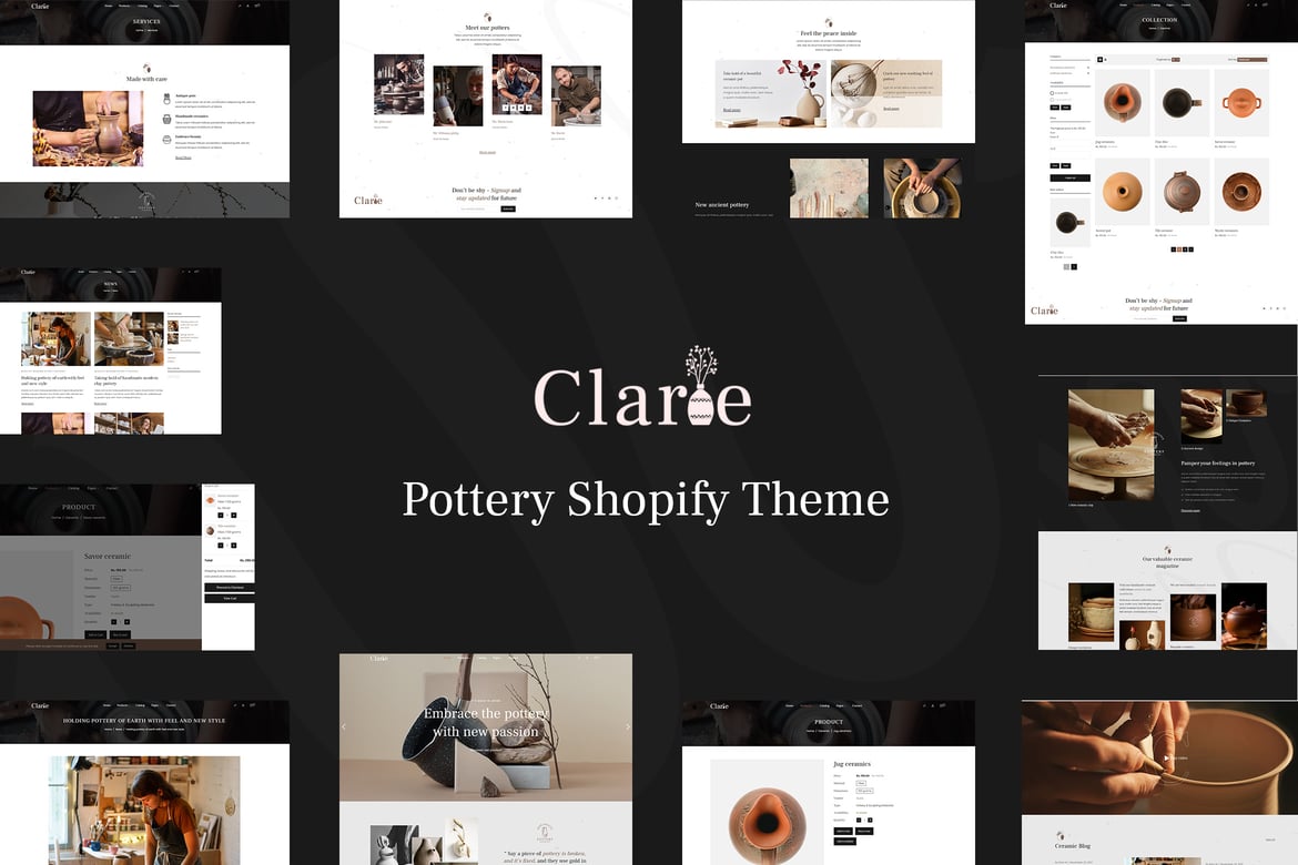 Clarie - Керамика, поделки ручной работы Shopify Тема