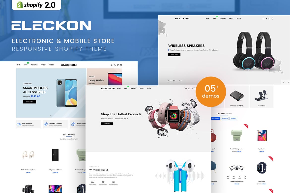 Elekon - Тема Shopify 2.0 для электронного магазина