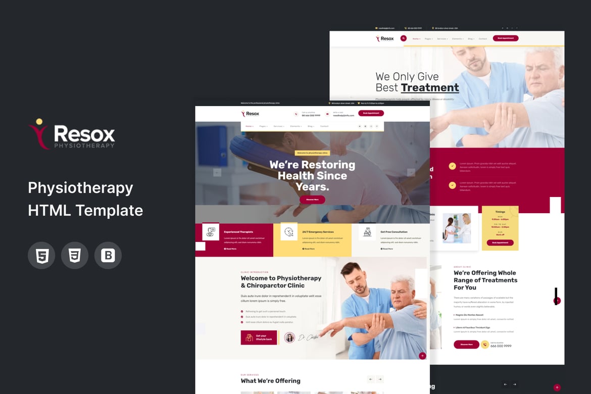 HTML-шаблон Resox - физиотерапия