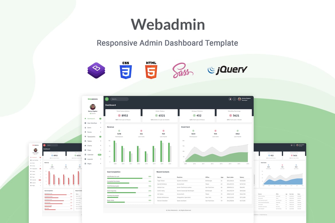 Webadmin - Адаптивный Шаблон панели администратора
