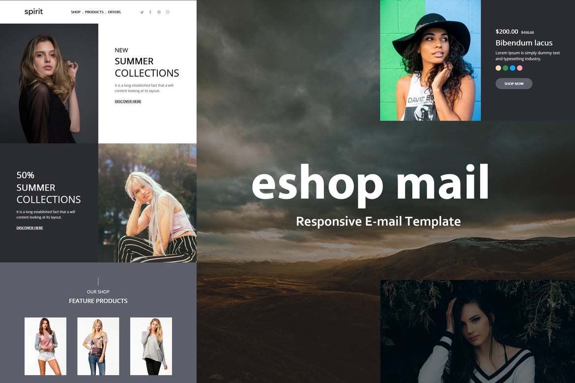 Eshop Mail - Адаптивный шаблон электронной почты
