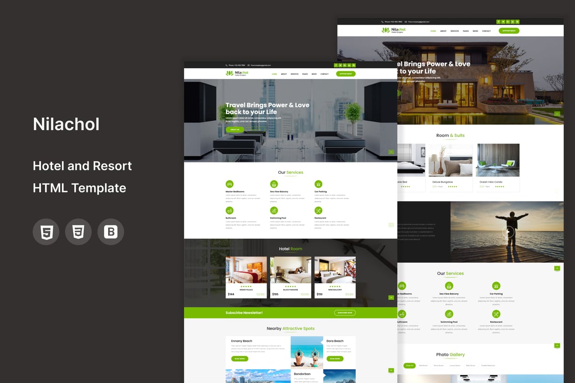 Nilachol | Шаблон HTML5 для отелей и курортов