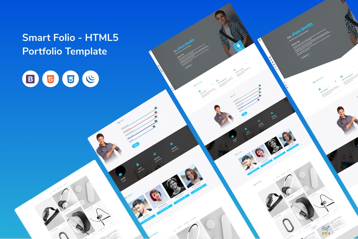 Умное фолио - Шаблон портфолио HTML5