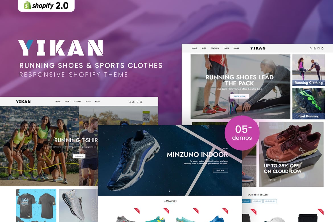 Yikan - кроссовки и спортивная тема Shopify