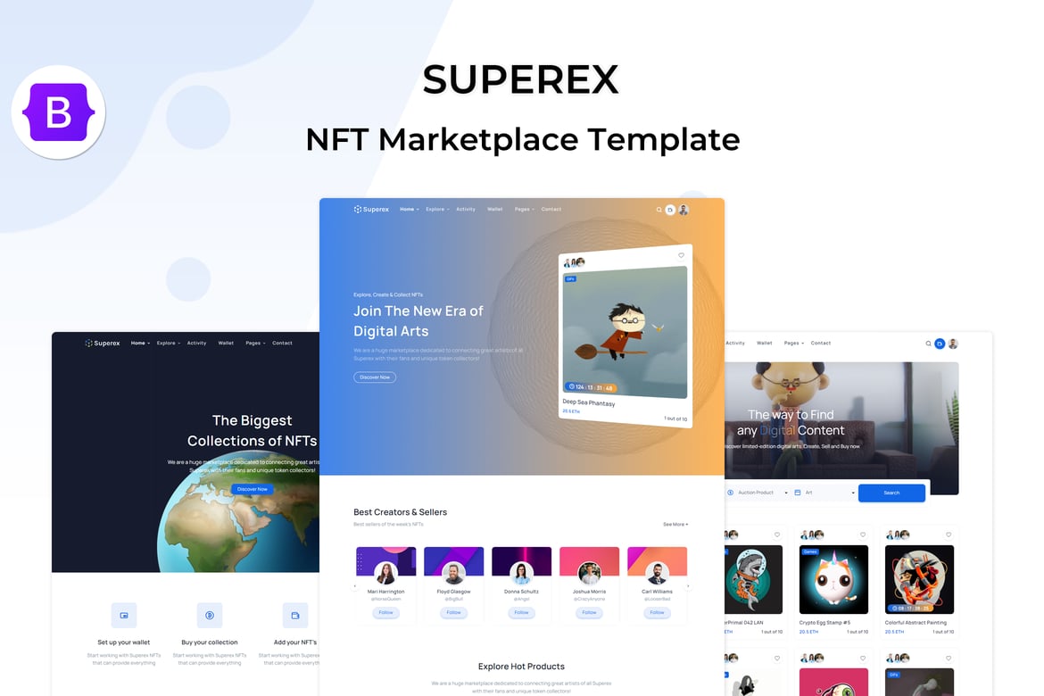Superex - Шаблон торговой площадки NFT