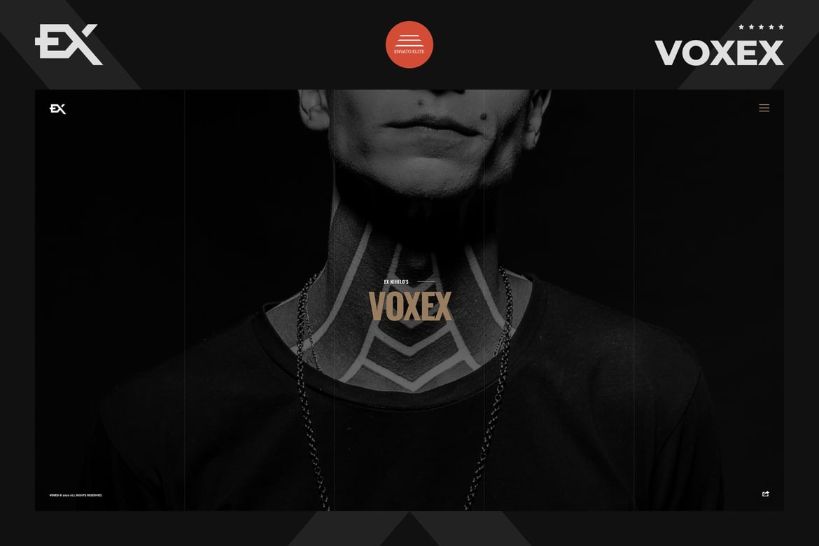 Voxex - Шаблон портфолио для фотографий