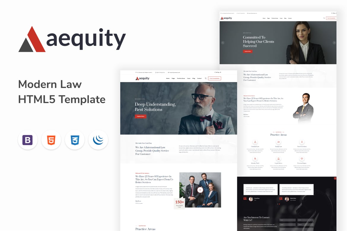 Шаблон HTML5 «Акционерное право»