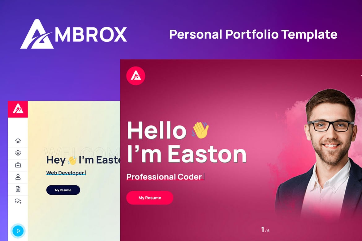 Ambrox - Шаблон личного портфолио