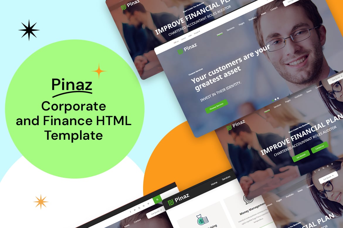 Pinaz - Корпоративный и финансовый HTML-шаблон