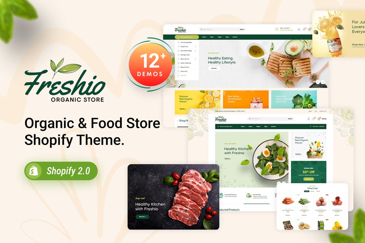 Freshio - Тема Shopify для магазинов органических продуктов и продуктов питания