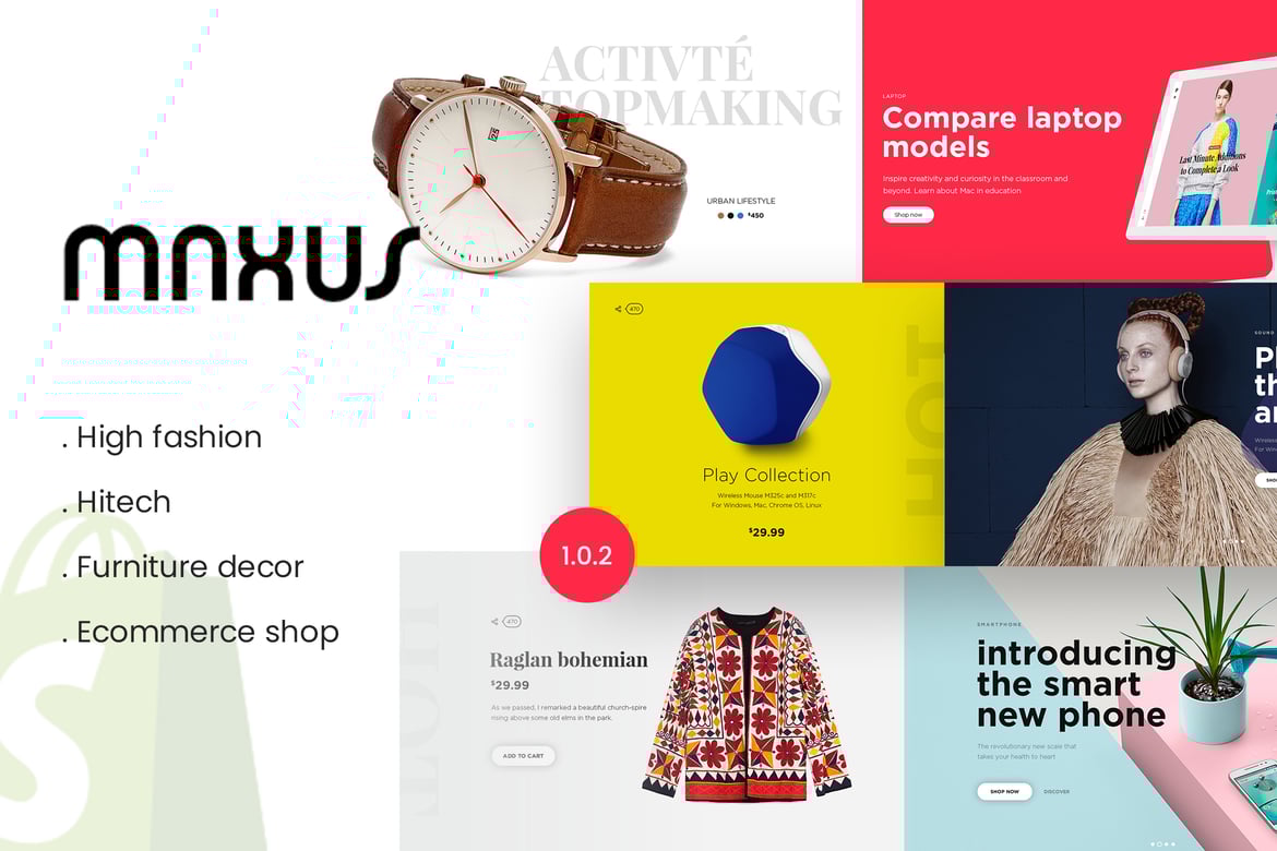 Maxus - адаптивная тема Shopify для нескольких магазинов