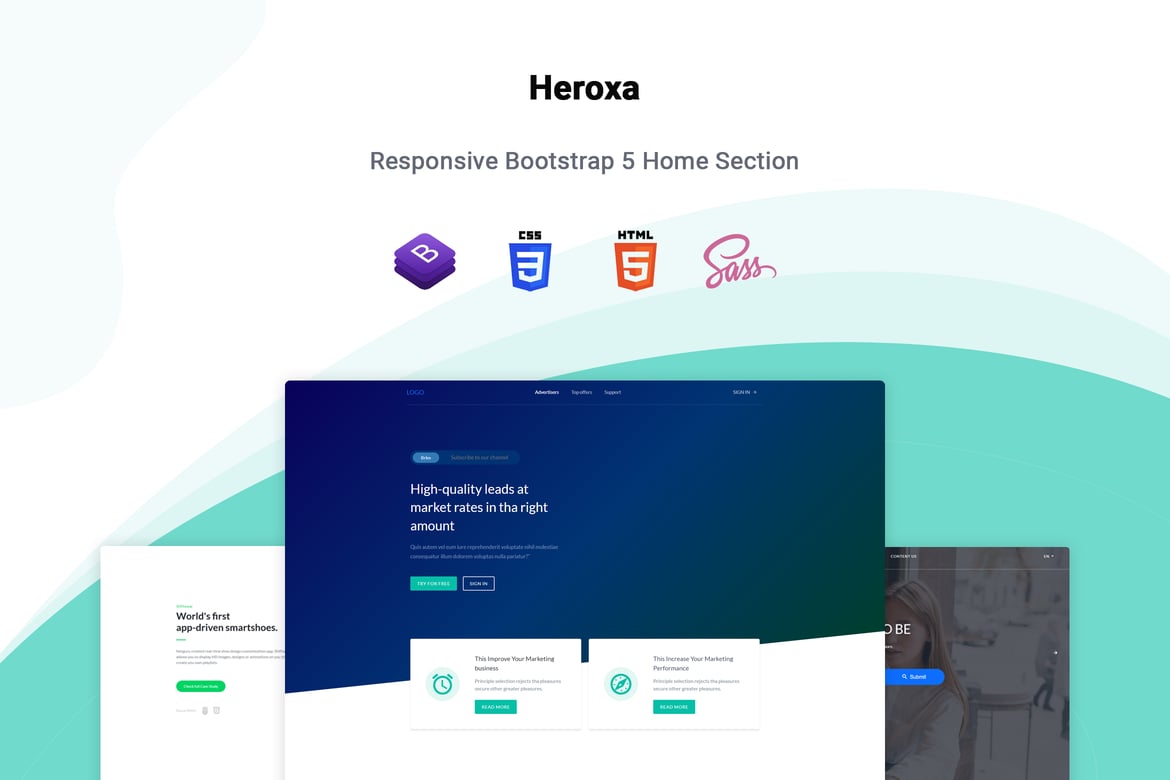 Heroxa - Адаптивный Шаблон раздела героев