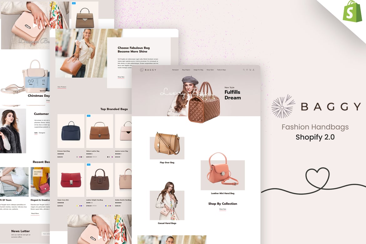 Baggy - Магазин модной одежды, тема Shopify для сумок